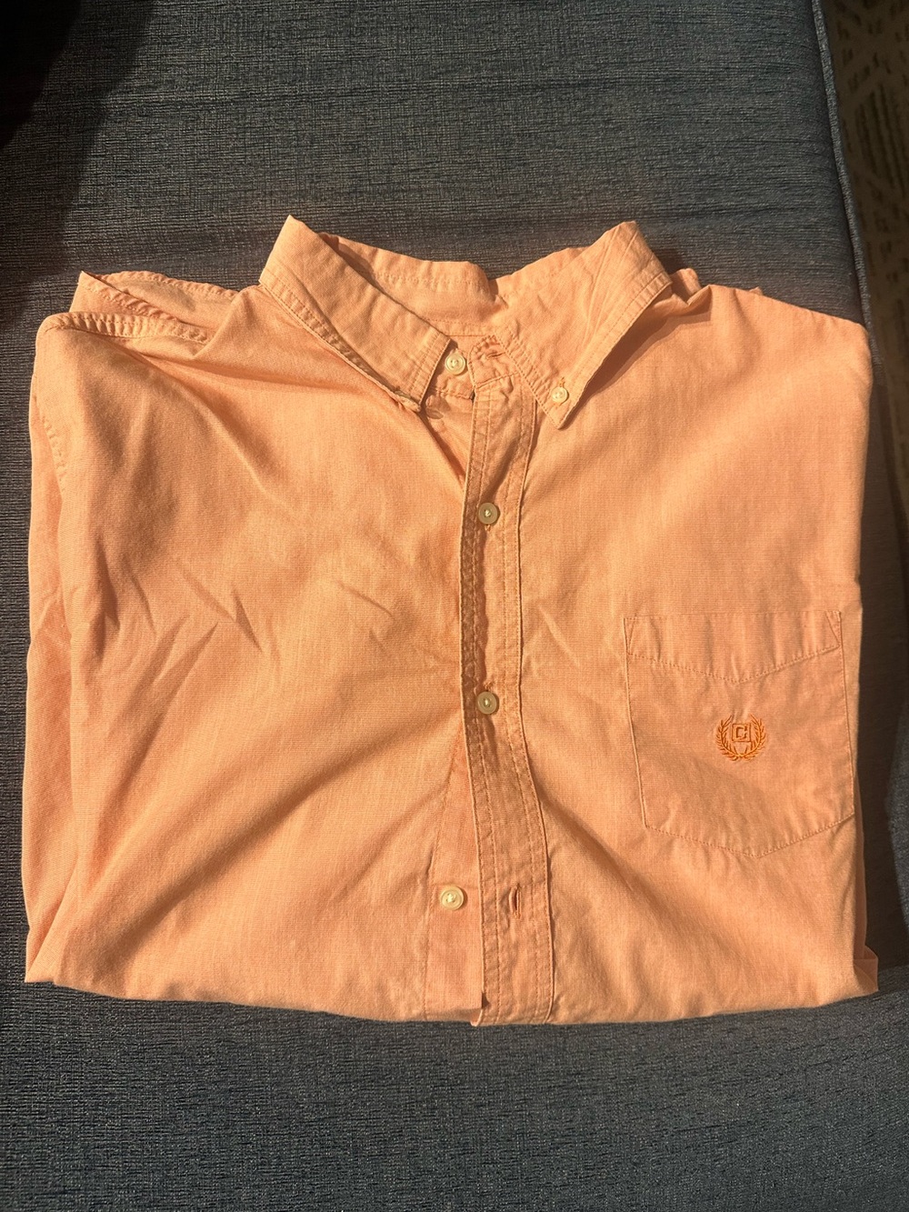 Chaps XL Classic Button-Down Men's Shirt - Peach